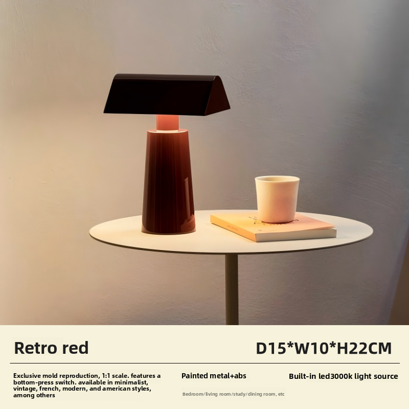 Vintage Rechargeable Desk Lamp with USB Port