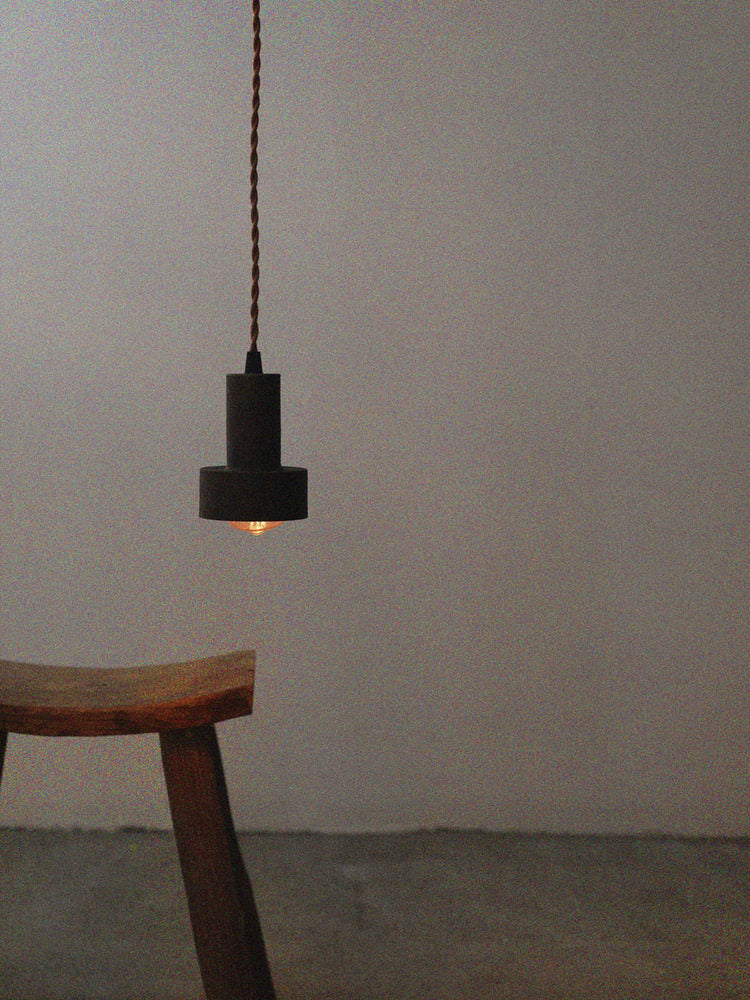 Vintage Brass Pendant Light in Wabi-Sabi Style