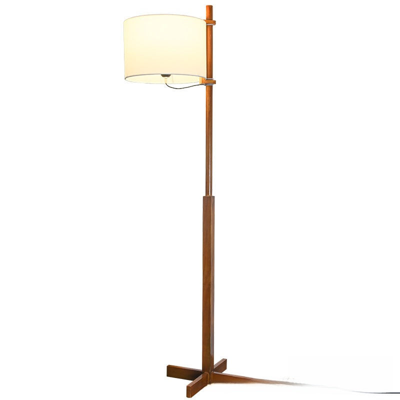 Adjustable Vintage Wood Floor Lamp