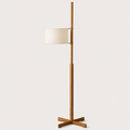 Adjustable Vintage Wood Floor Lamp