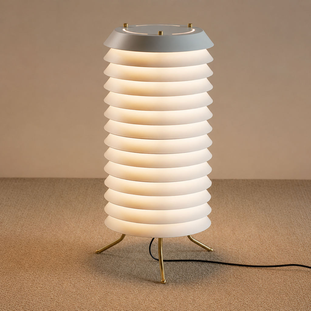 Multi-Layer Retro Metal Floor Lamp
