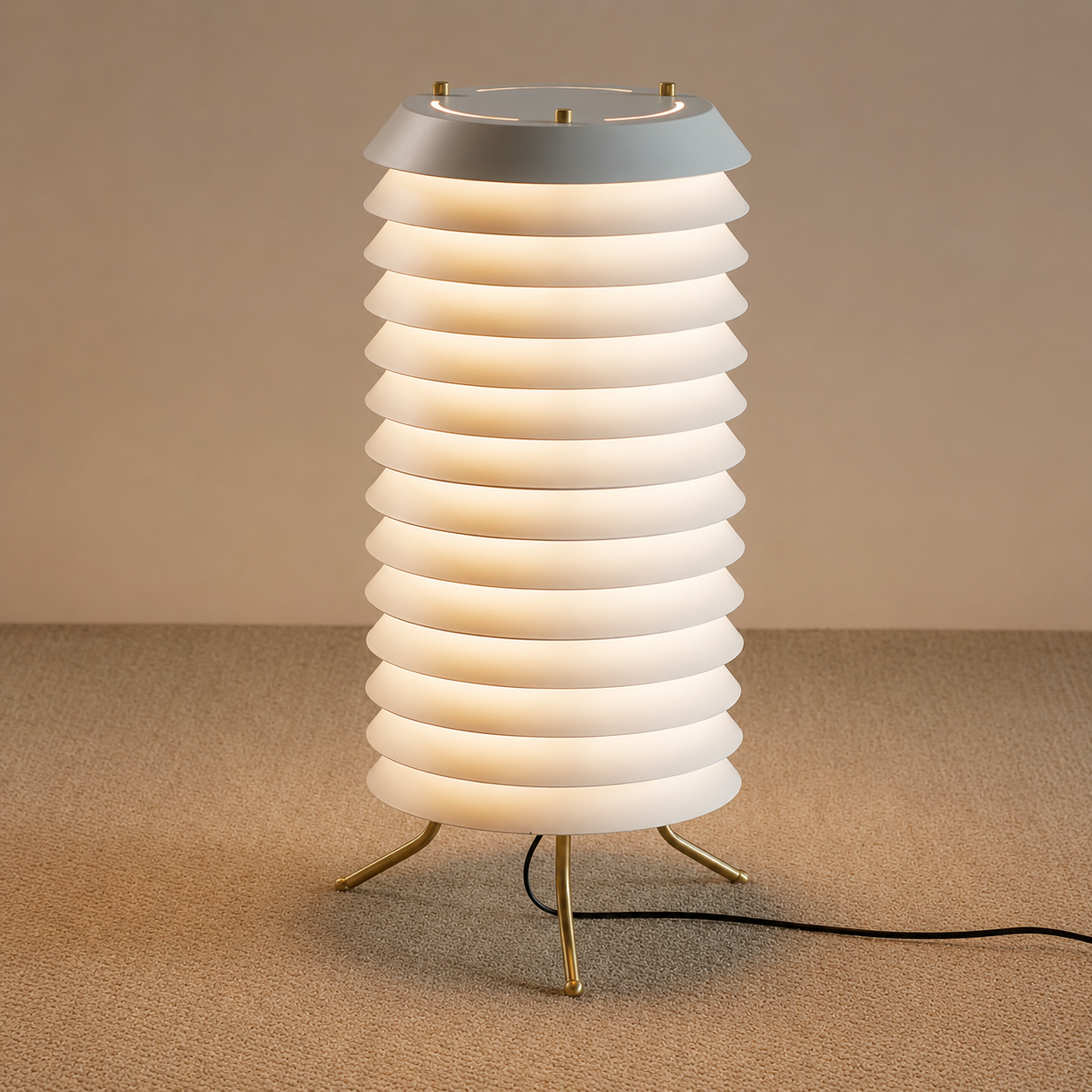 Multi-Layer Retro Metal Floor Lamp