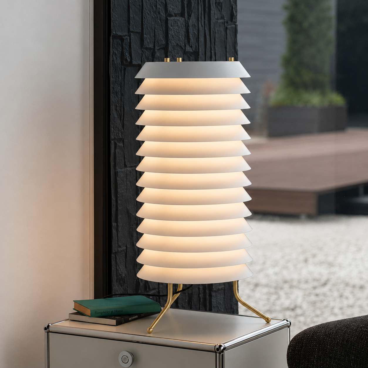 Multi-Layer Retro Metal Table Lamp