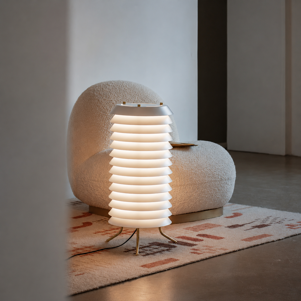 Multi-Layer Retro Metal Floor Lamp