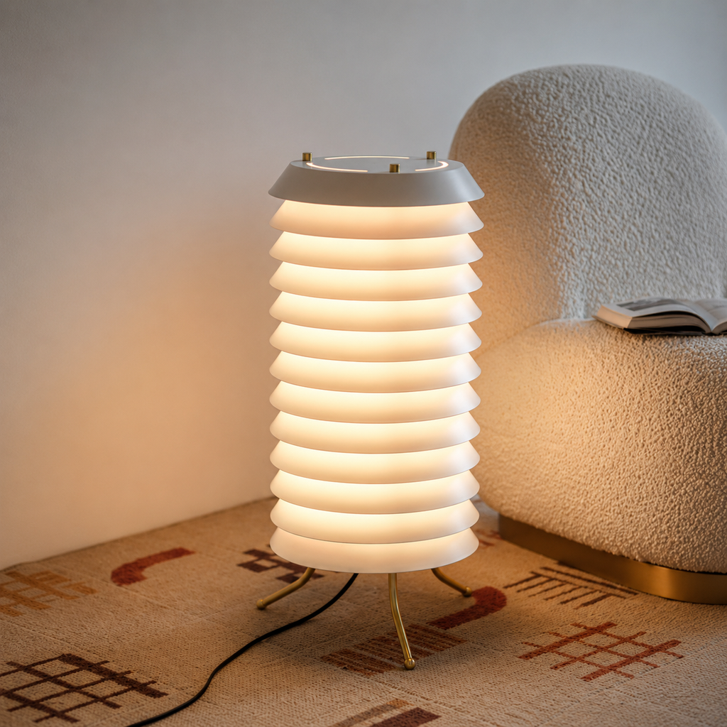 Multi-Layer Retro Metal Floor Lamp
