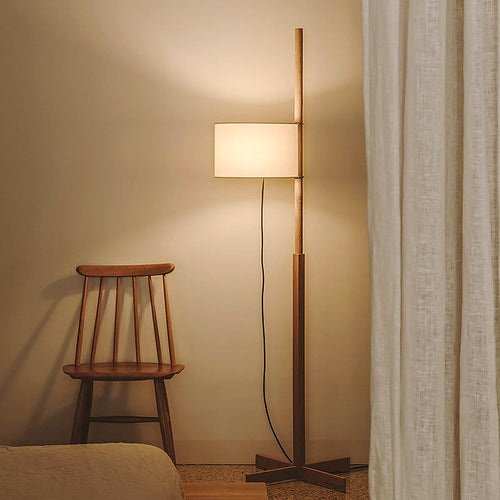 Adjustable Vintage Wood Floor Lamp product image 4
