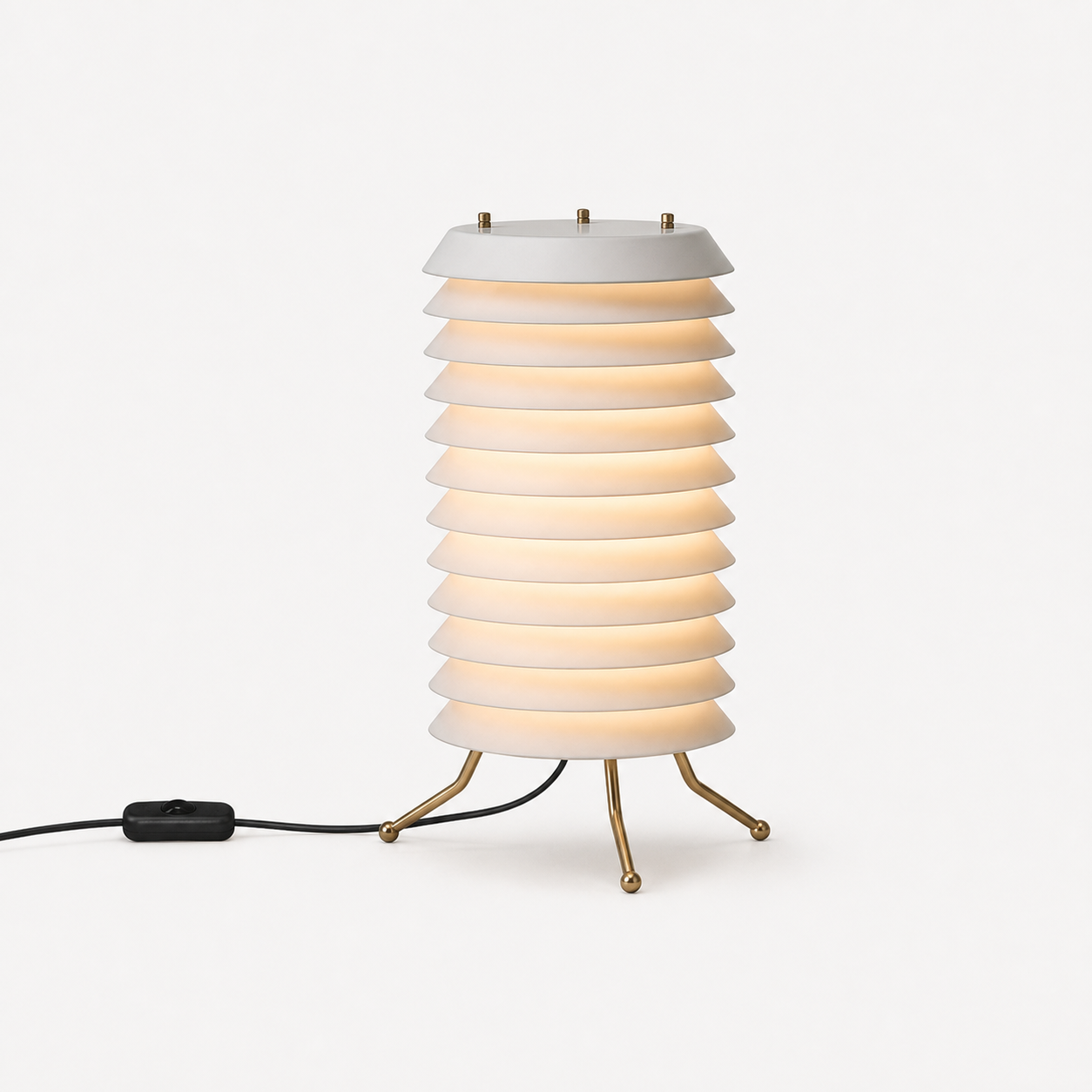 Multi-Layer Retro Metal Table Lamp - warm table lamp studio product image