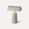 Vintage Rechargeable USB Desk Lamp in Silk Grey on smoky white background